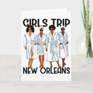 Cartão Viagem de Meninas 2025 Nova Orleans Mulheres Melan