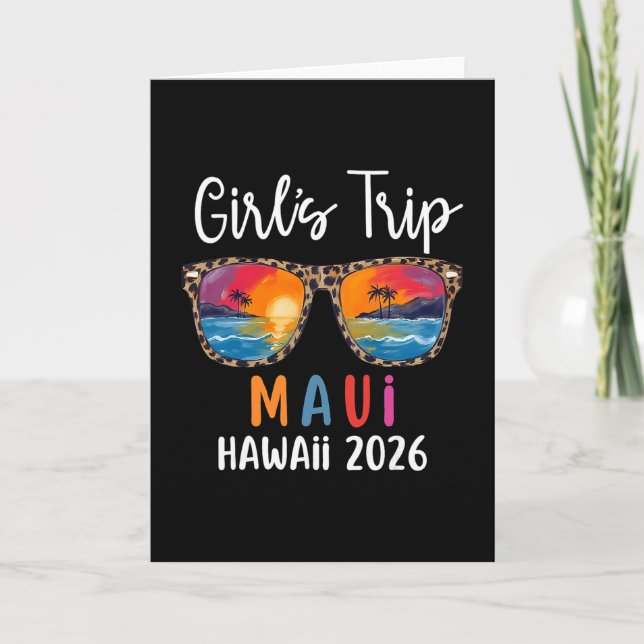 Cartão Viagem de Meninas 2026 Maui Havaí Fim de Semana de (Frente)