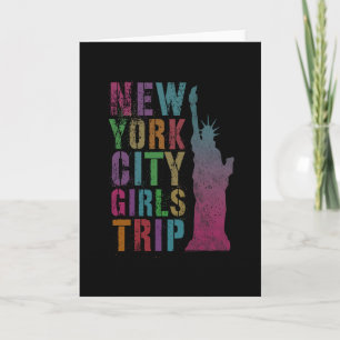 Cartão Viagem de Meninas Rosa NYC Nova York Verão Melhore