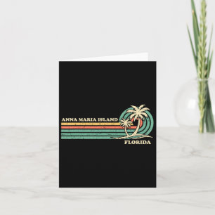 Cartão Viagem de Verão Vintage Retro Flórida Anna Maria I