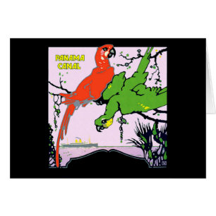 Cartão Viagem do Canal do Panamá Vintage