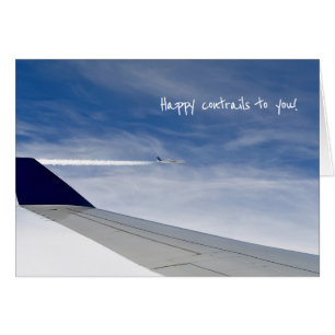 Cartão viagem do contrail do jato