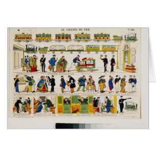 Cartão Viagem do trilho, c.1850