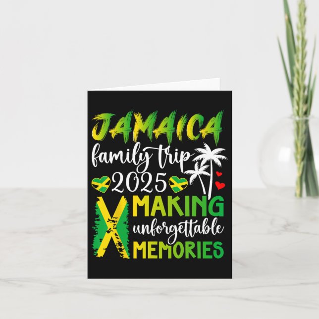 Cartão Viagem em Família para Jamaica 2025 Criando Memóri (Frente)