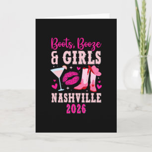 Cartão Viagem engraçada de meninas de Nashville 2026 Féri
