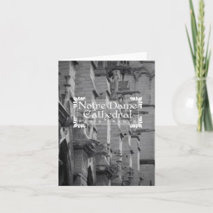 Cartão Viagem preto e branco Notecard Notre Dame de Paris