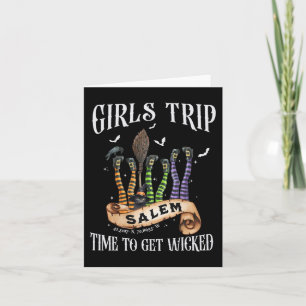 Cartão Viagem Retro das Garotas Salem Hora de Ir para Sal