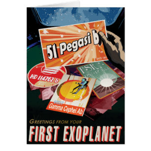 Cartão Viagem Sci-Fi Ad, Planeta 51 Pegasi b