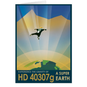Cartão Viagem Sci-Fi Ad, Planeta HD 40307g