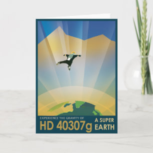 Cartão Viagem Sci-Fi Ad, Planeta HD 40307g