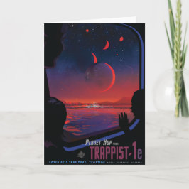 Cartão Viagem Sci-Fi Ad, Trapista Planeta-1e