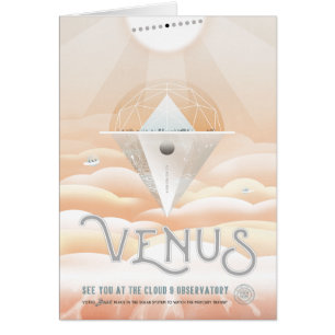Cartão Viagem Sci-Fi Ad, Vênus Planeta