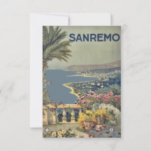 Cartão Viagem Vintage Sanremo Itália