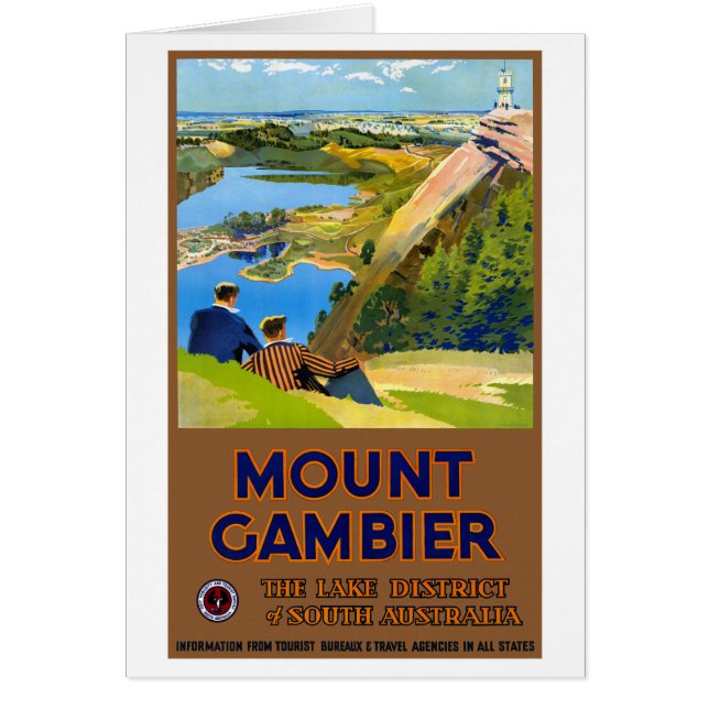 Cartão Viagens vintage da Austrália restaurada (Frente)