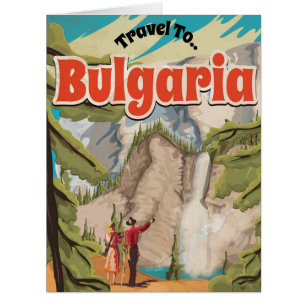 Cartão Viagens vintage da Bulgária