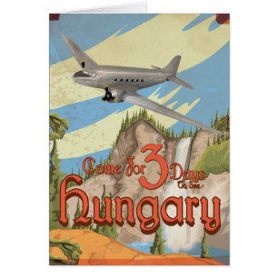 Cartão Viagens vintage da Hungria