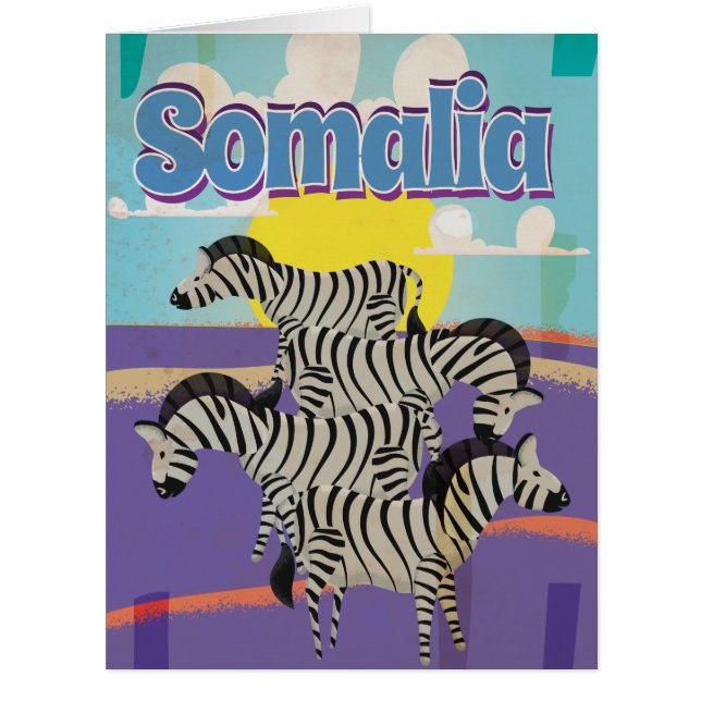 Cartão Viagens vintage da Somália (Frente)