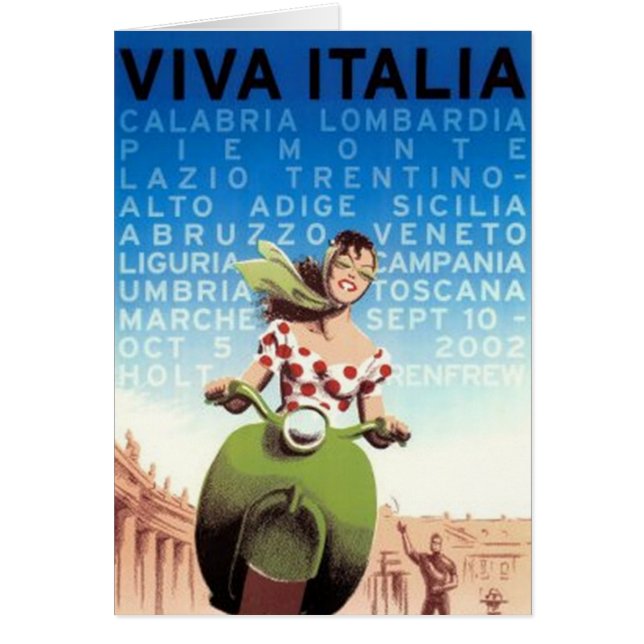 Cartão Viagens vintage Italia - (Frente)