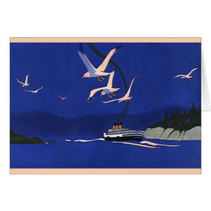 Cartão Viagens vintage, Vaga de Navio de Cruzeiro no Alas