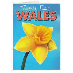 Cartão viagens vintage Wales