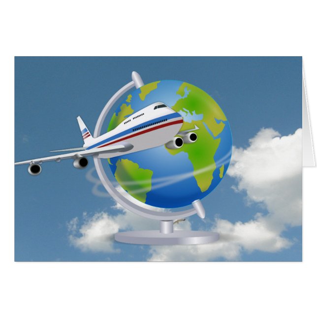 Cartão Viajante de mundo (Frente Horizontal)