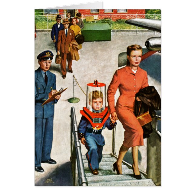 Cartão Viajante do espaço (Frente)