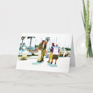 Cartão Viareggio Quayside Encounter, Blank Greeting Card