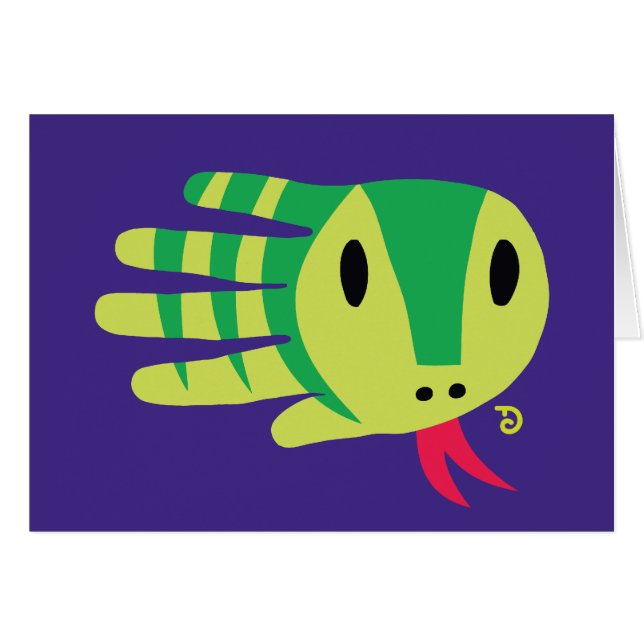 Cartão Víbora do bebê (Frente Horizontal)