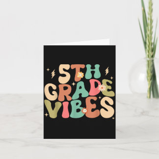 Cartão Vibrações da 5ª Série Groovy de Volta às Aulas