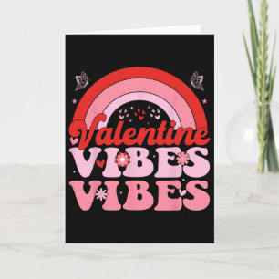 Cartão Vibrações de Valentim Groovy Coração Fofo Arco-íri