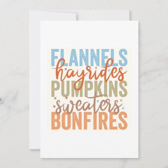 Cartão Vibrações Divertidas de Outono (Frente)