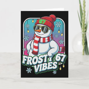 Cartão Vibrações Geladas 67 Boneco de Neve Natal