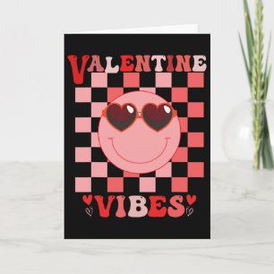 Cartão Vibrações Groovy de Dia dos Namorados Amor Retrô D