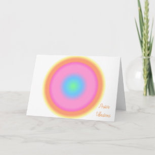 Cartão Vibrações Positivas - Gradiente Radial Colorido