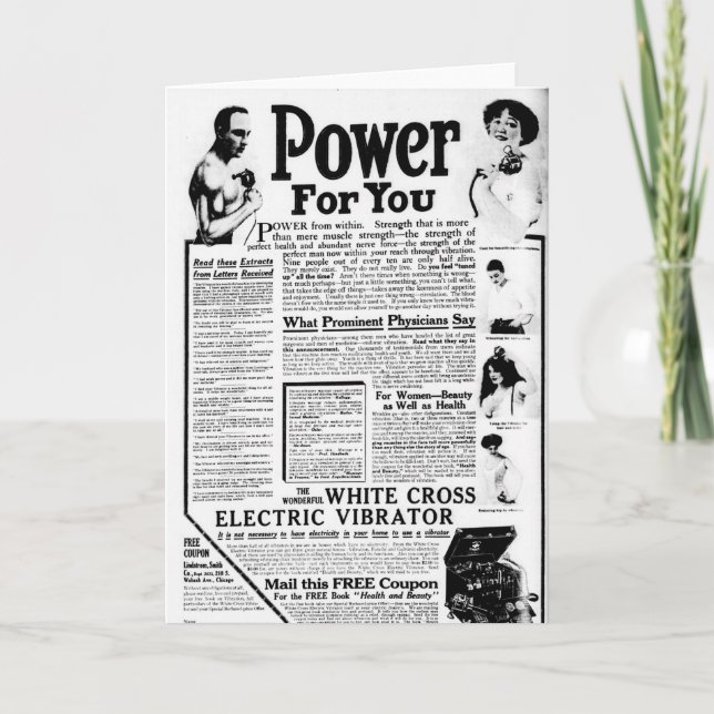 Cartão Vibrador Elétrico da Cruz Branca (Frente)