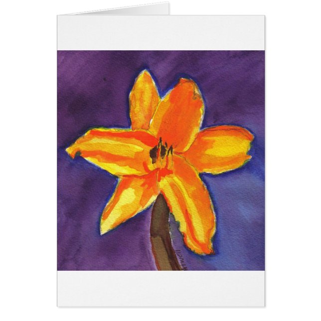 Cartão Vibrant Day Lily (Frente)