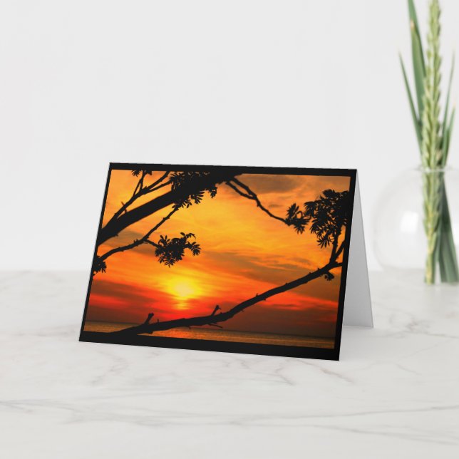 Cartão Vibrant Sunset Thinking Of You (Frente)