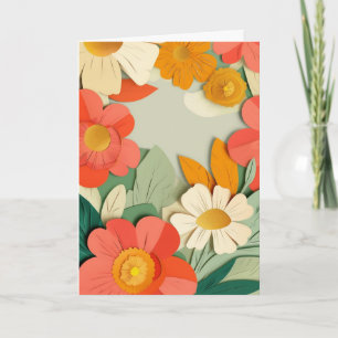 Cartão Vibrante Jardim Florescer Alegria