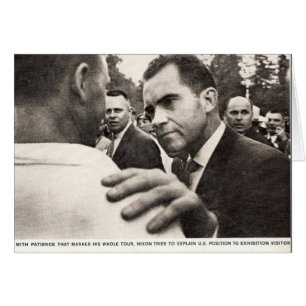 Cartão Vice-presidente Nixon em União Soviética