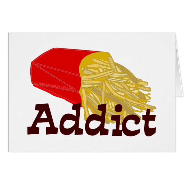 Cartão Viciado da fritada do francês (Frente Horizontal)