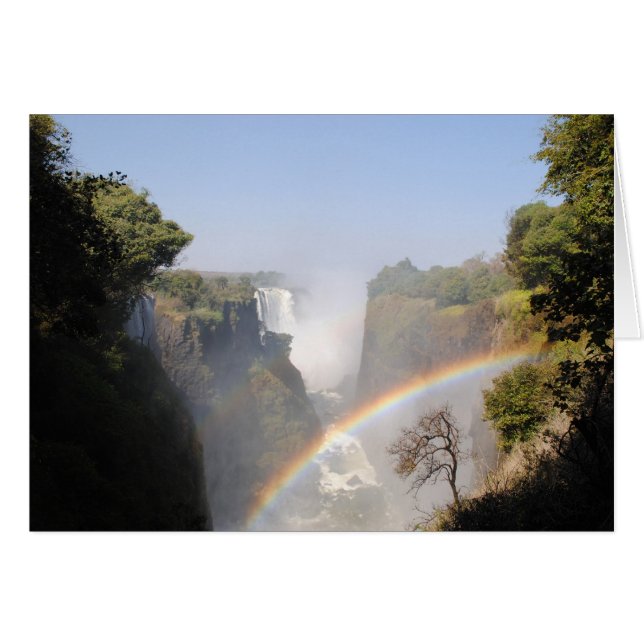 Cartão Victoria Falls Rainbow (Frente Horizontal)