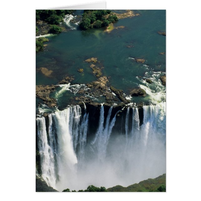 Cartão Victoria Falls, Zâmbia até à fronteira com o Zimba (Frente)