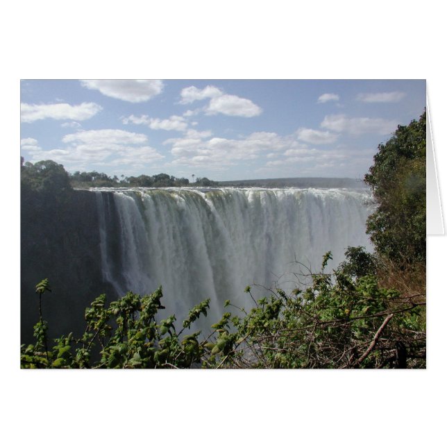 Cartão Victoria Falls, Zimbabué, Zâmbia (Frente horizontal)