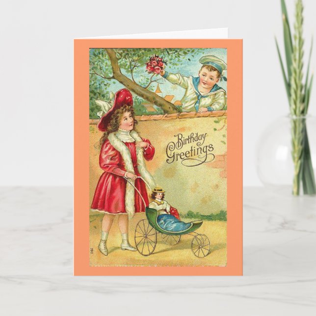 Cartão Victorian birthday card (Frente)