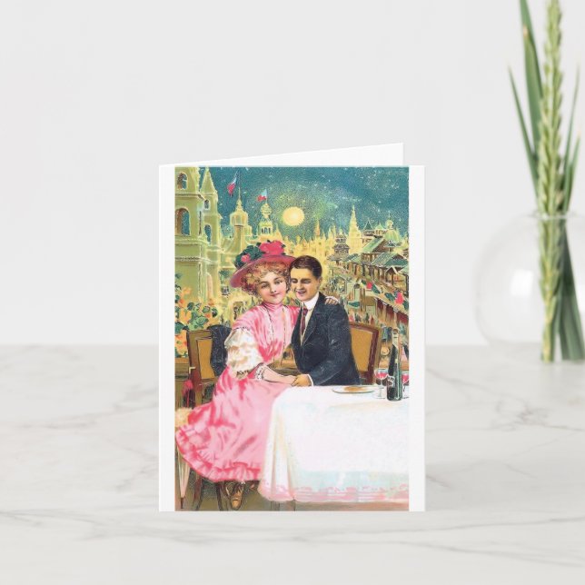 Cartão Victorian Couple Postcard 001 (Frente)