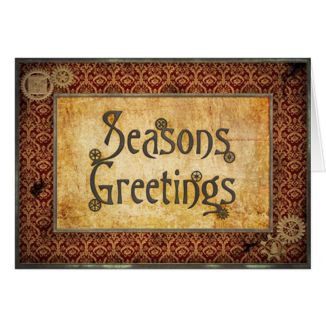 Cartão Victorian do clássico de Steampunk (Frente Horizontal)