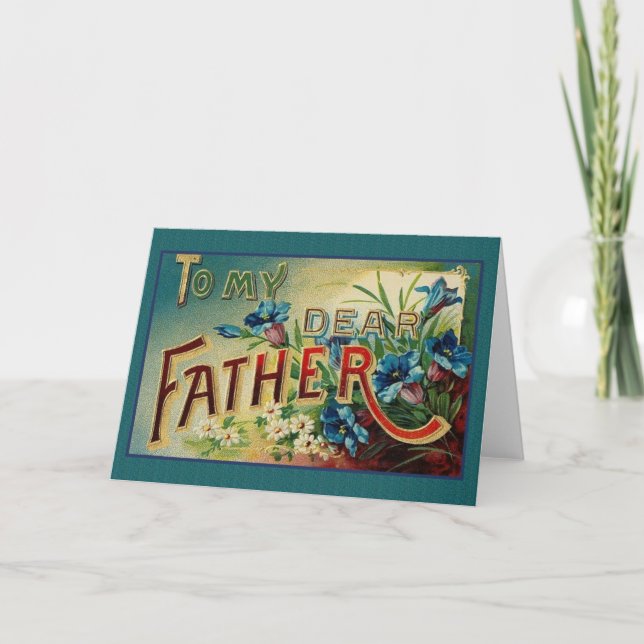 Cartão Victorian Father's Day Greeting Card (Frente)