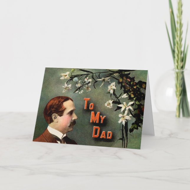 Cartão Victorian Father's Day Greeting Card (Frente)