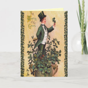 Cartão Victorian Gentleman St. Patrick's Day Card
