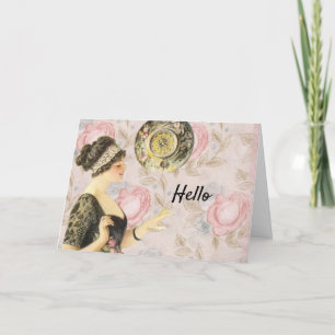 Cartão Victorian Hello